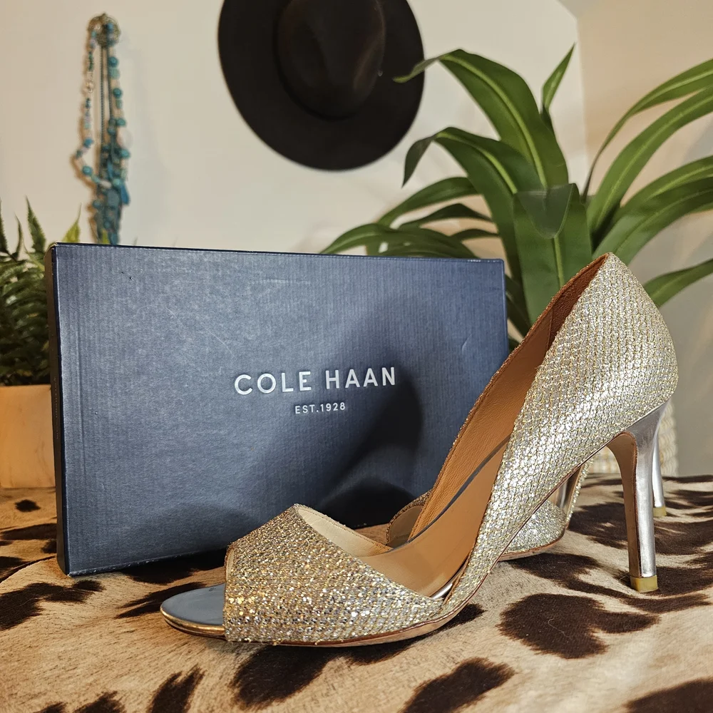 Cole Haan Antonia Peep-Toe Heels - Picture 2 of 8